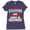 Legends Are Born In December Ladies Fitted T-Shirt