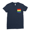 LGBT Pocket Rainbow Colors Ladies Fitted T-Shirt