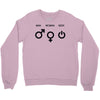 man woman geek symbols Crewneck Sweatshirt