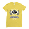 vintage quality without compromise 1977 aged to perfection Ladies Fitted T-Shirt