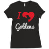 i love goldens Ladies Fitted T-Shirt