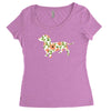 dachshund flower Women's Triblend Scoop T-shirt