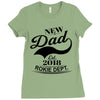 New Dad 2018 Rokie Dept. Ladies Fitted T-Shirt