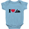 i love jet ski racing Baby Bodysuit