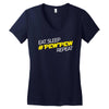 eat, sleep, pewpew, repeat Women's V-Neck T-Shirt