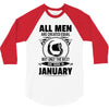 All Men Are Created Equal But Only The Best Are Born In June 3/4 Sleeve Shirt