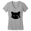 sad cat Women's V-Neck T-Shirt