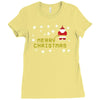 santa peeing merry christmas Ladies Fitted T-Shirt