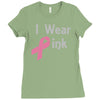 junior's breast cancer awareness i wear pink Ladies Fitted T-Shirt