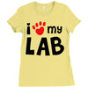 i love my lab labrador Ladies Fitted T-Shirt