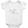miss scissors rhinestone Baby Onesie