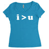 i  u i am greater than you Women's Triblend Scoop T-shirt