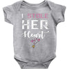 i stole her heart couple Baby Bodysuit
