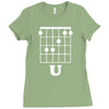 guitar shirts f chord Ladies Fitted T-Shirt