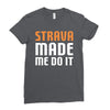 strava made me do it Ladies Fitted T-Shirt