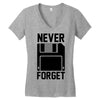 never forget floppy disk Women's V-Neck T-Shirt