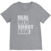 real men shoot raw V-Neck Tee