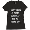 brains and stuff girls Ladies Fitted T-Shirt