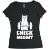 gym cat workout Women's Triblend Scoop T-shirt