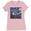 tardis starry night Ladies Fitted T-Shirt