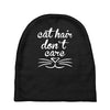 cat hair don't care cute crazy cat Baby Beanies