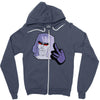 mega flipped off Zipper Hoodie