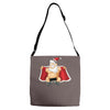 funny flashing naked nude christmas santa claus Adjustable Strap Totes