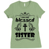 I Am One Blessed Sister Ladies Fitted T-Shirt