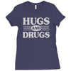hugs and drugs Ladies Fitted T-Shirt