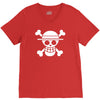 onepiece  straw hat crew flag luffy pirates anime V-Neck Tee