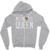 melanated queen Zipper Hoodie