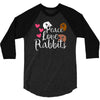 peace love rabbits 3/4 Sleeve Shirt