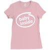 baby inside sticker vinyl decal Ladies Fitted T-Shirt