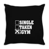 single taken at the gym Throw Pillow
