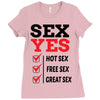 Sex Yes Please Ladies Fitted T-Shirt