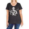 pirate octopus Ladies Curvy T-Shirt
