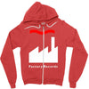 factory records   retro record label   mens music Zipper Hoodie