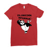5 Percent Unicorn 95 Percent Ninja Ladies Fitted T-Shirt