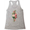 breast cancer flowers Racerback Tank