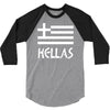 greece hellas greek flag 3/4 Sleeve Shirt