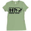 problem solved Ladies Fitted T-Shirt