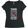 think outside the box Women's Triblend Scoop T-shirt