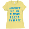 alphabet abc elemno Ladies Fitted T-Shirt
