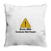 not found Throw Pillow
