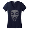 v for vendetta mask guy fawkes cool girls womens cotton t shirt dw01 Women's V-Neck T-Shirt