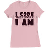 i code therefore i am Ladies Fitted T-Shirt