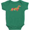 dachshund flower 2 Baby Bodysuit