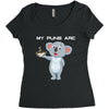 my puns are Women's Triblend Scoop T-shirt