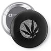 cannabis fingerprinting (white) Pin-back button