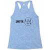save the manual transmissions black (stick shift) Racerback Tank